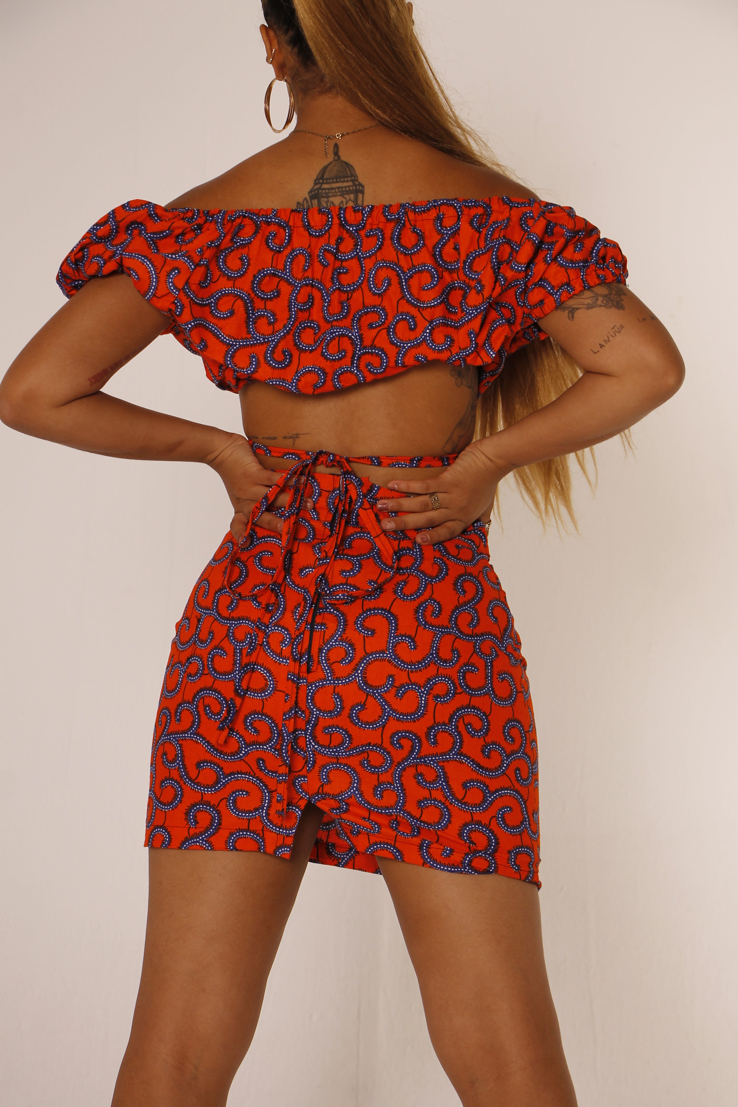 Mini Falda Adaeze - Coral